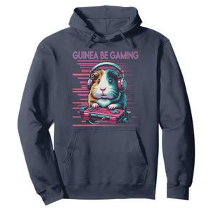 Funny Guinea Pig Video Game Player Gift Hoodie Guinea Be Gaming TS12 Navy Print Your Wear