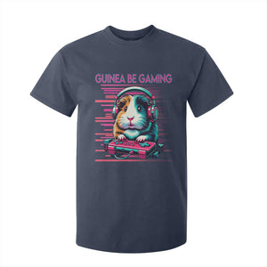 Funny Guinea Pig Video Game Player Gift T Shirt For Kid Guinea Be Gaming TS12 Navy Print Your Wear