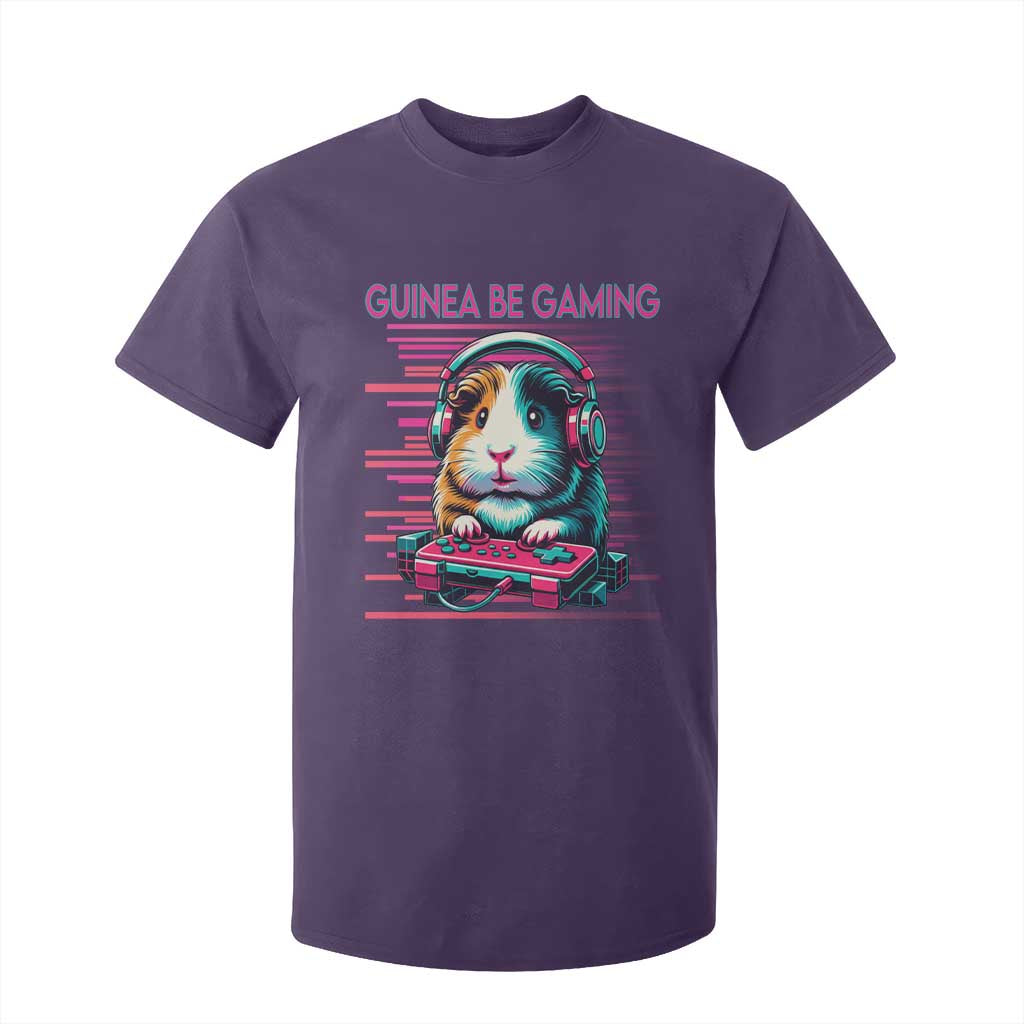 Funny Guinea Pig Video Game Player Gift T Shirt For Kid Guinea Be Gaming TS12 Purple Print Your Wear