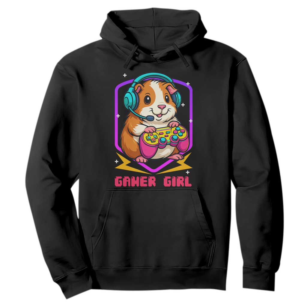 Guinea Pig Video Game Rodent Lover Hoodie Funny Gamers Girl Gift TS12 Black Print Your Wear