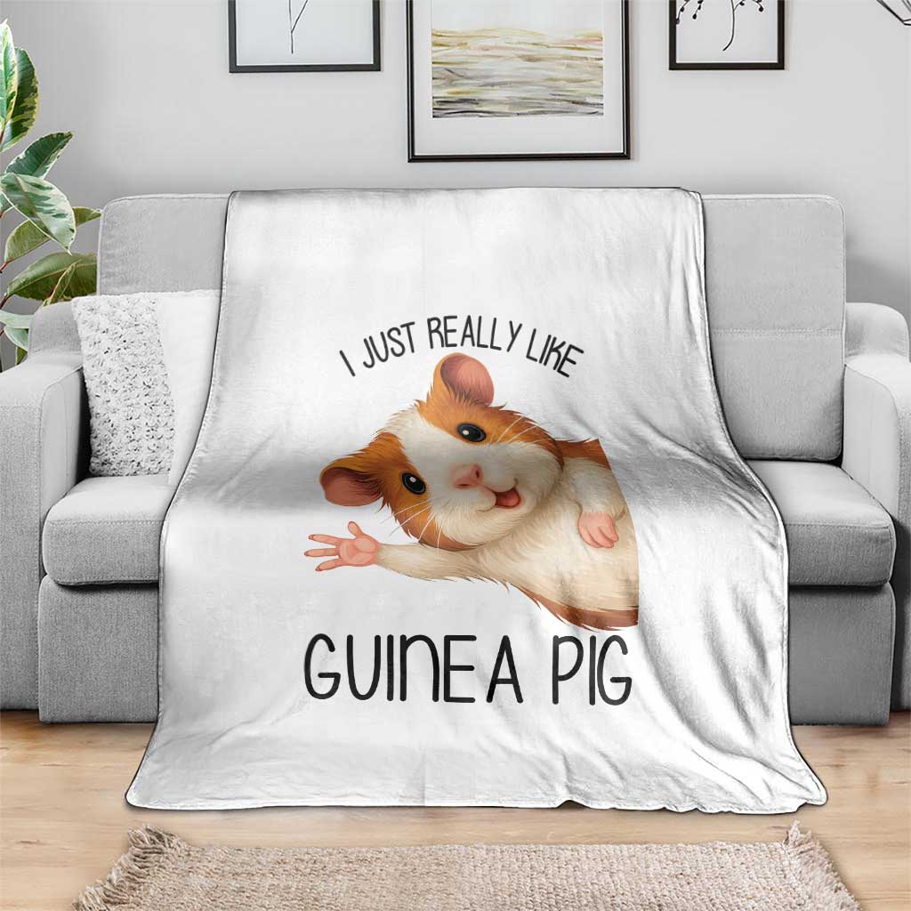 I Just Really Like Guinea Pigs Throw Blanket Funny Cavy Lover TS12 Print Your Wear