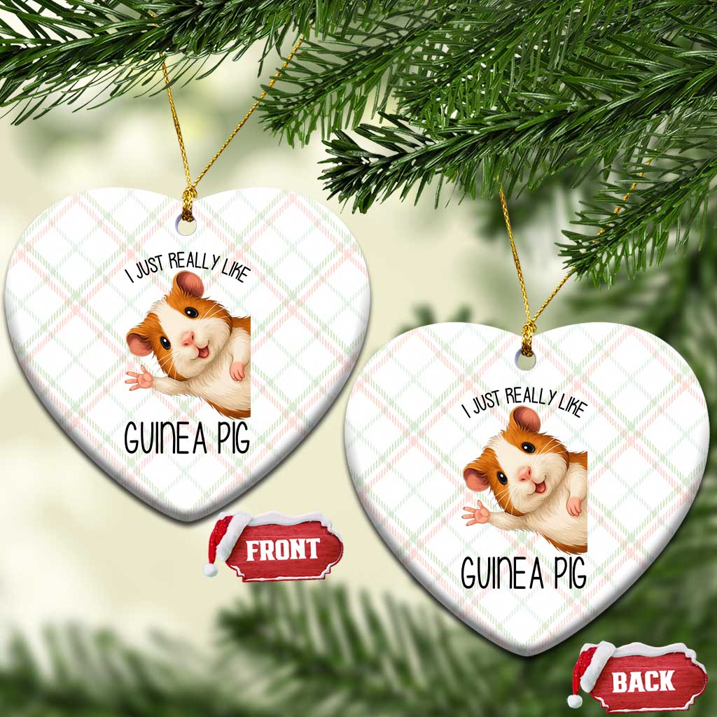I Just Really Like Guinea Pigs Ceramic Ornament Funny Cavy Lover TS12 Print Your Wear