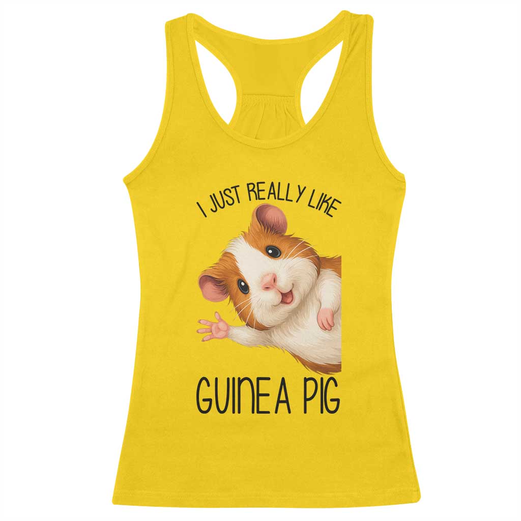 I Just Really Like Guinea Pigs Racerback Tank Top Funny Cavy Lover TS12 Daisy Print Your Wear