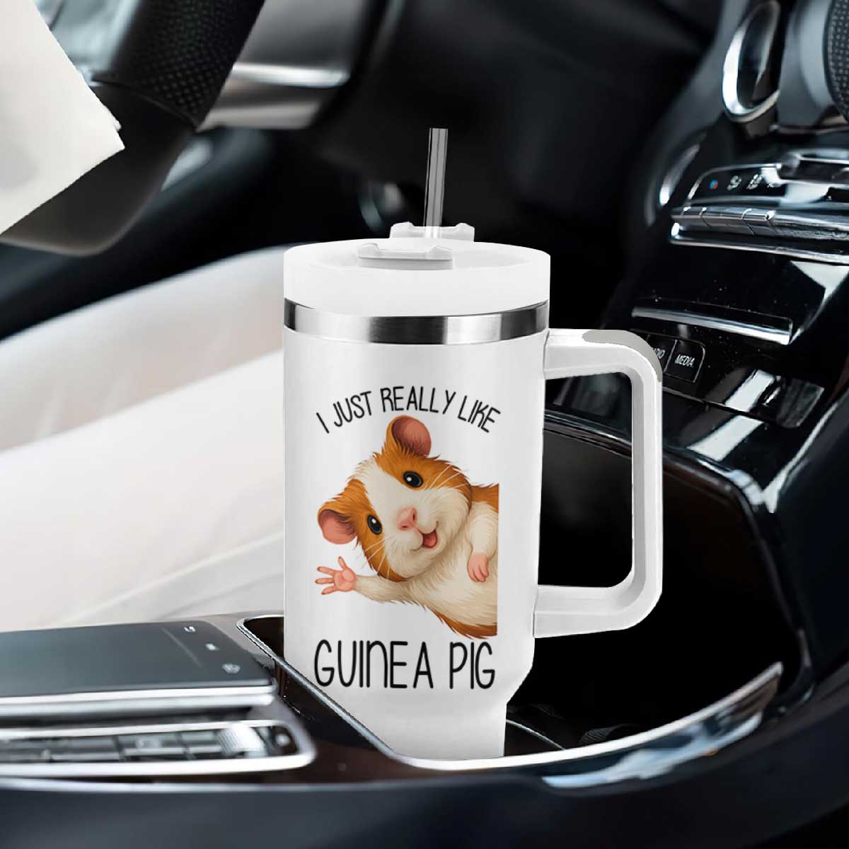 I Just Really Like Guinea Pigs Tumbler With Handle Funny Cavy Lover TS12 Print Your Wear