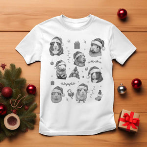 Christmas Guinea Pigs T Shirt Funny Cavy Lover Holiday Gift TS12 White Print Your Wear