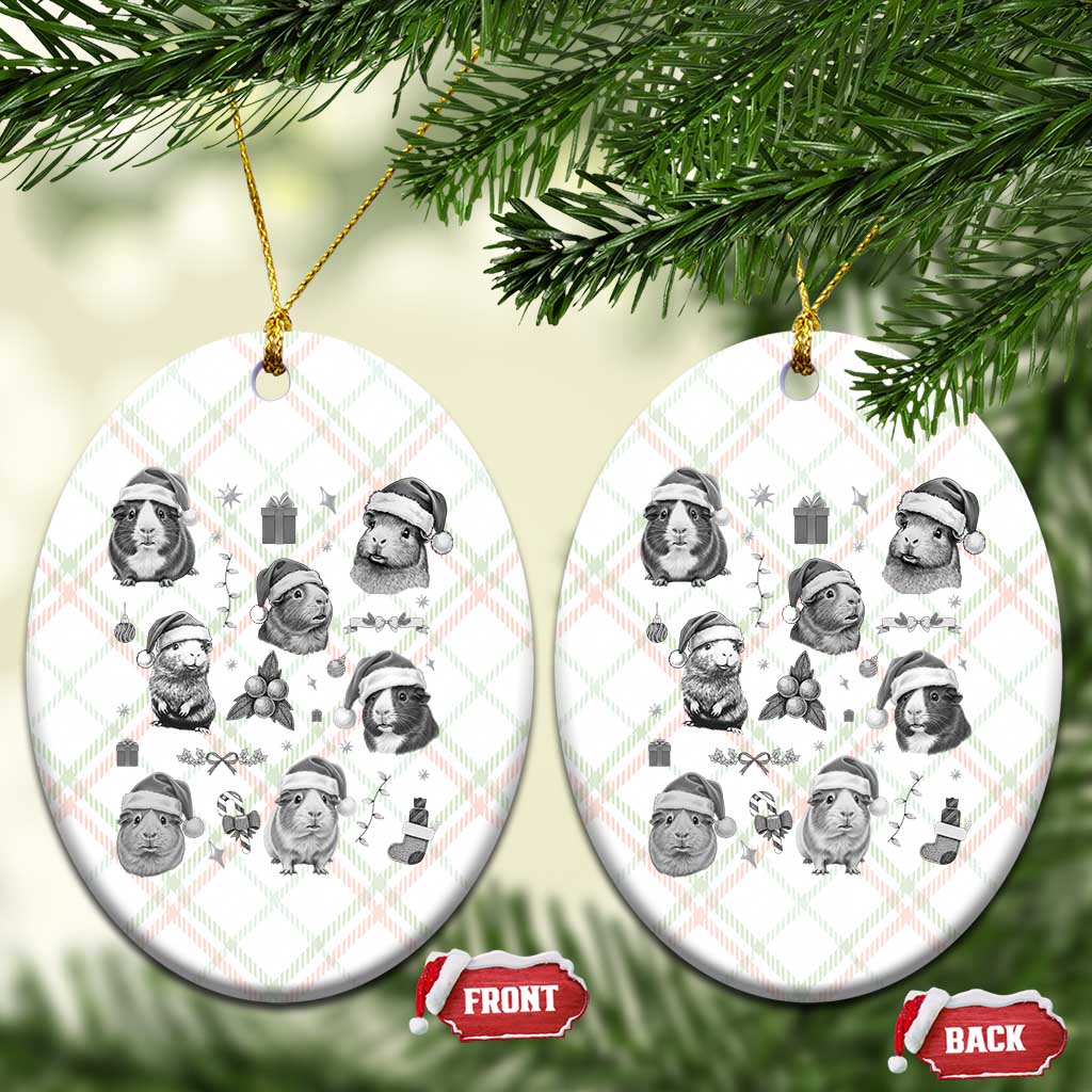 Christmas Guinea Pigs Ceramic Ornament Funny Cavy Lover Holiday Gift TS12 Print Your Wear