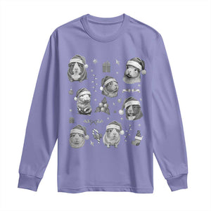 Christmas Guinea Pigs Long Sleeve Shirt Funny Cavy Lover Holiday Gift TS12 Violet Print Your Wear
