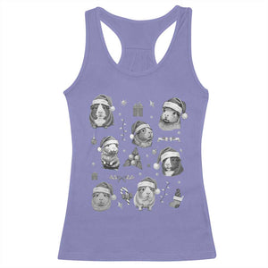 Christmas Guinea Pigs Racerback Tank Top Funny Cavy Lover Holiday Gift TS12 Violet Print Your Wear