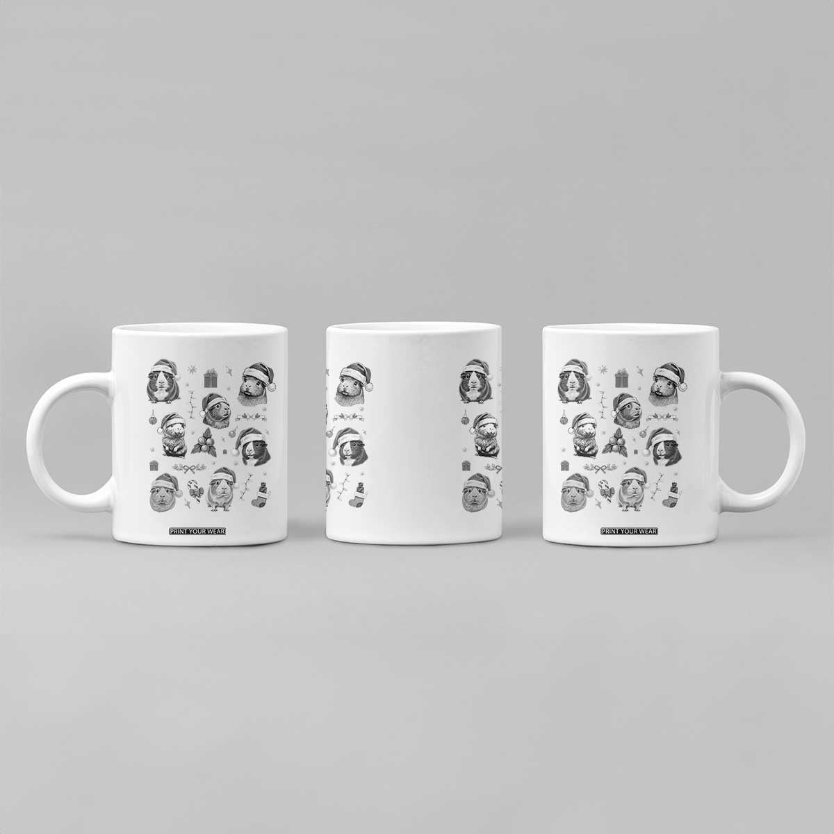 Christmas Guinea Pigs Coffee Mug Funny Cavy Lover Holiday Gift TS12 Print Your Wear