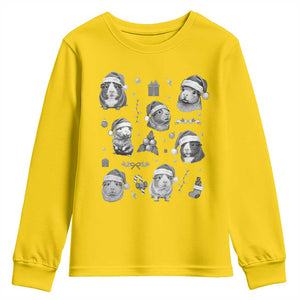 Christmas Guinea Pigs Youth Sweatshirt Funny Cavy Lover Holiday Gift TS12 Daisy Print Your Wear