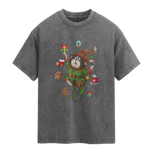 Guinea Pig Master Juggler Washed Cotton T-Shirt Funny Christmas Cavy Lover Gift