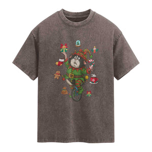 Guinea Pig Master Juggler Washed Cotton T-Shirt Funny Christmas Cavy Lover Gift