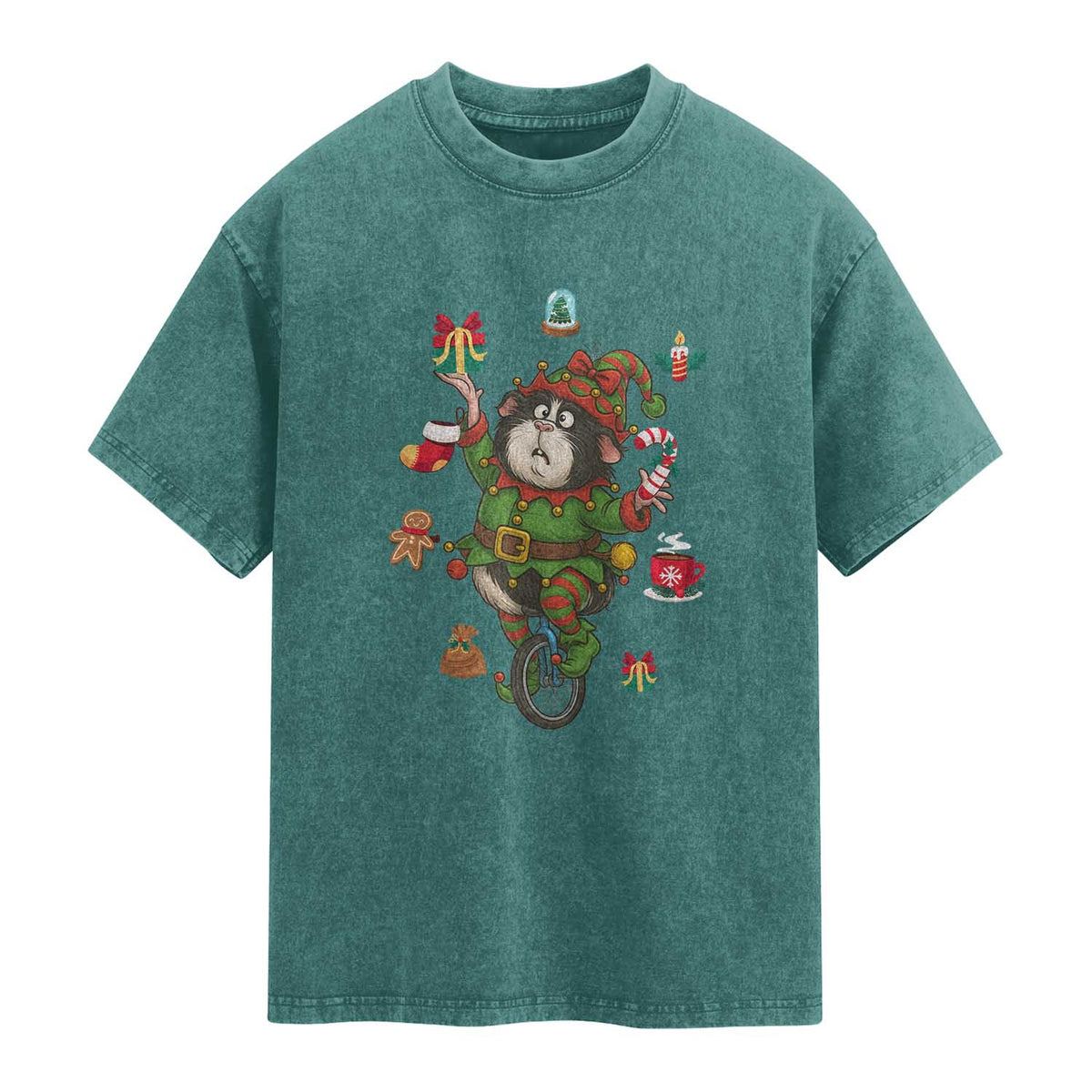 Guinea Pig Master Juggler Washed Cotton T-Shirt Funny Christmas Cavy Lover Gift