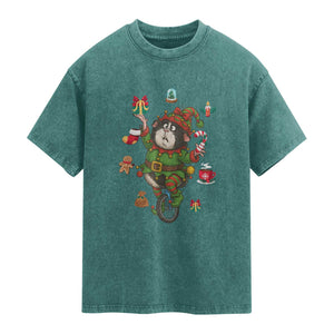 Guinea Pig Master Juggler Washed Cotton T-Shirt Funny Christmas Cavy Lover Gift