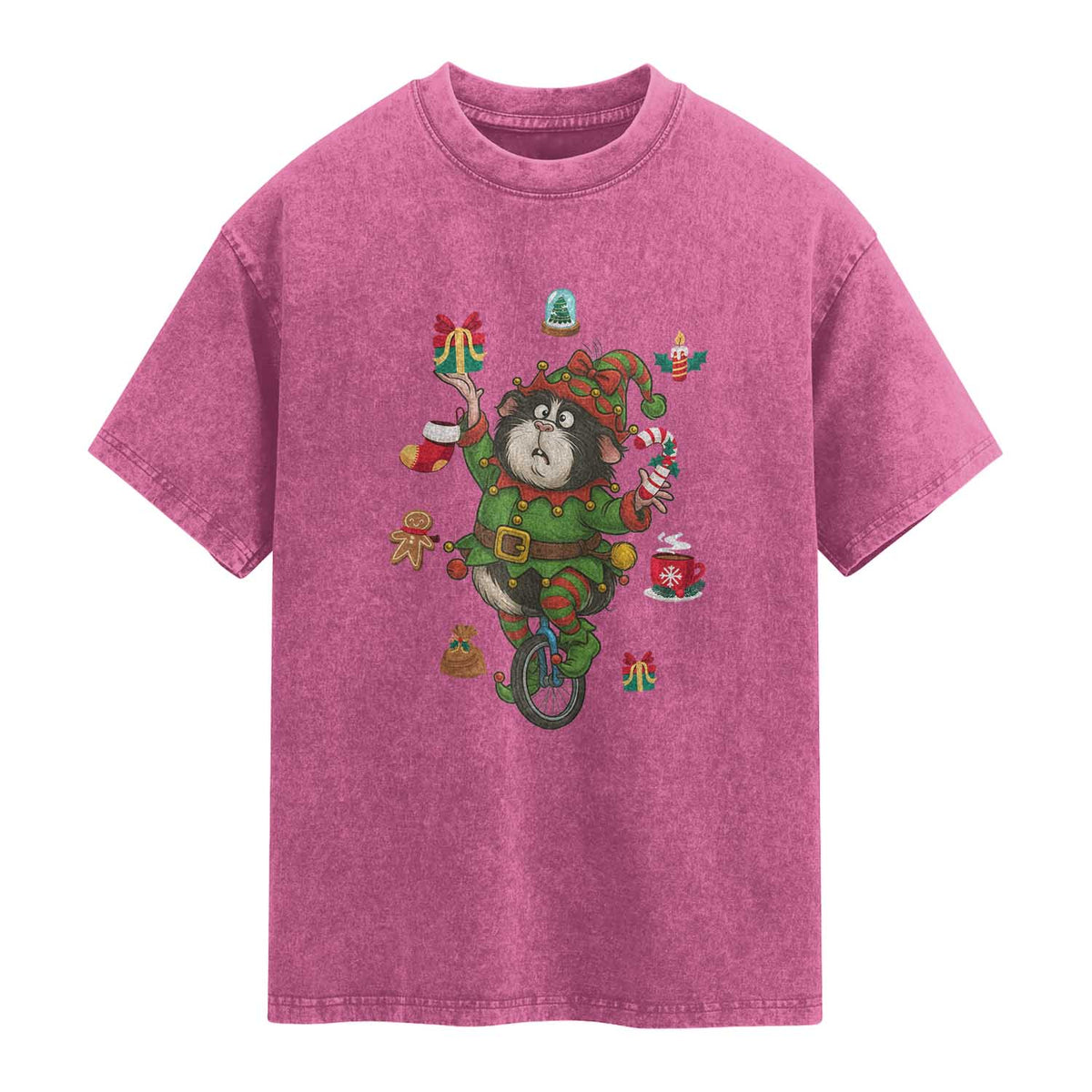 Guinea Pig Master Juggler Washed Cotton T-Shirt Funny Christmas Cavy Lover Gift