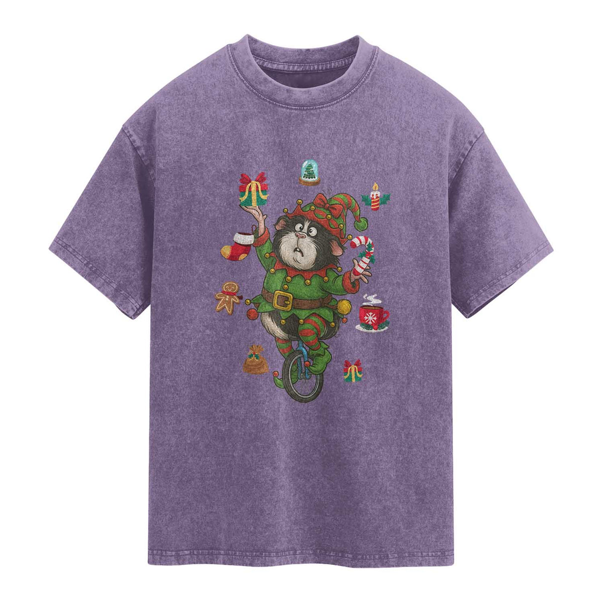 Guinea Pig Master Juggler Washed Cotton T-Shirt Funny Christmas Cavy Lover Gift