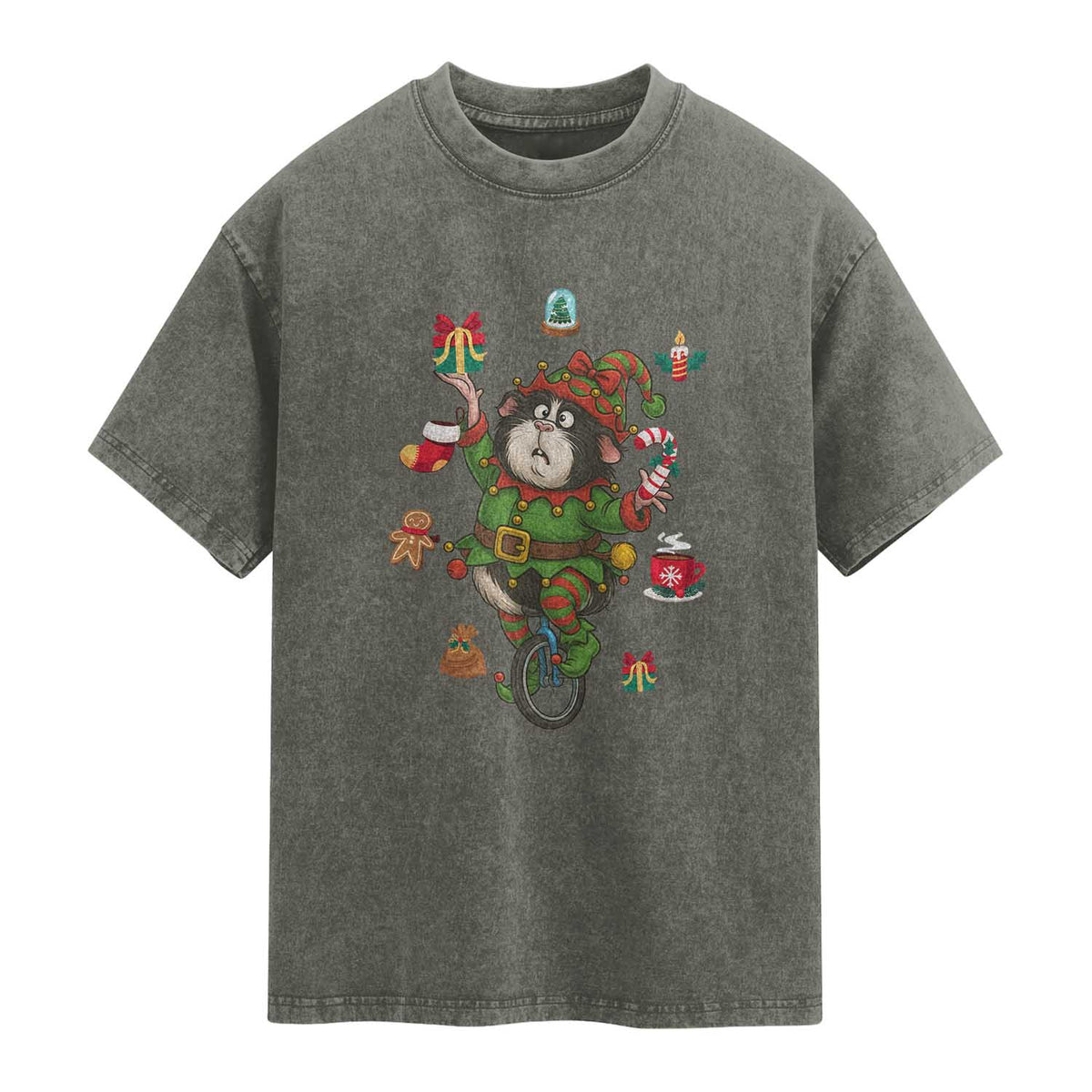 Guinea Pig Master Juggler Washed Cotton T-Shirt Funny Christmas Cavy Lover Gift