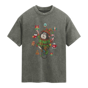 Guinea Pig Master Juggler Washed Cotton T-Shirt Funny Christmas Cavy Lover Gift