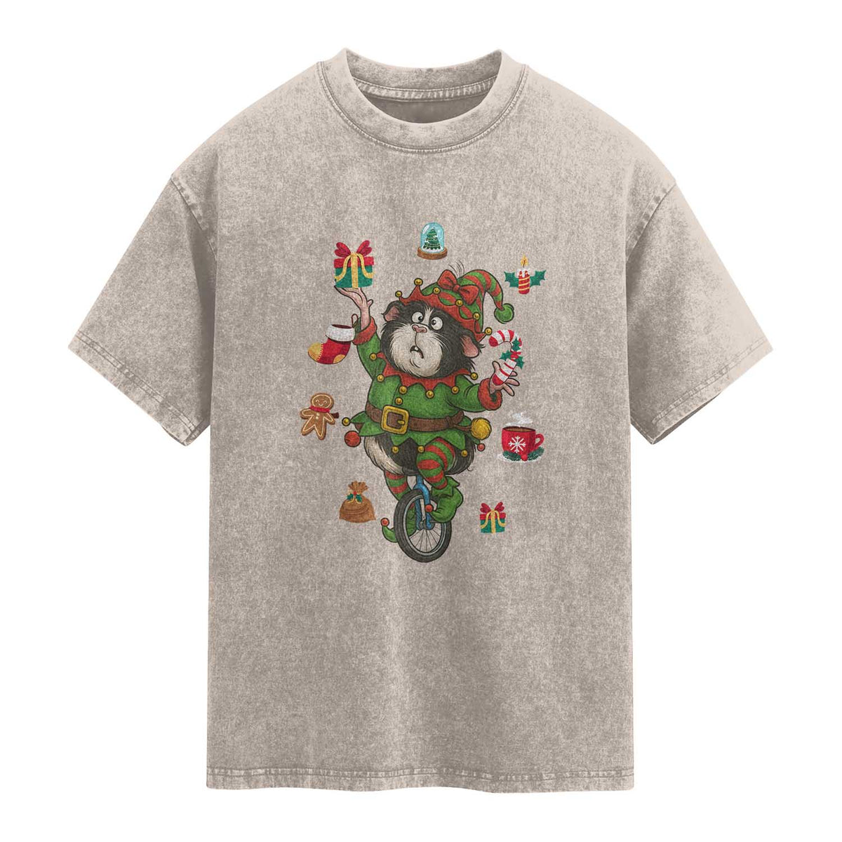 Guinea Pig Master Juggler Washed Cotton T-Shirt Funny Christmas Cavy Lover Gift
