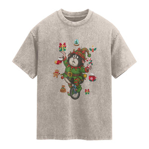 Guinea Pig Master Juggler Washed Cotton T-Shirt Funny Christmas Cavy Lover Gift