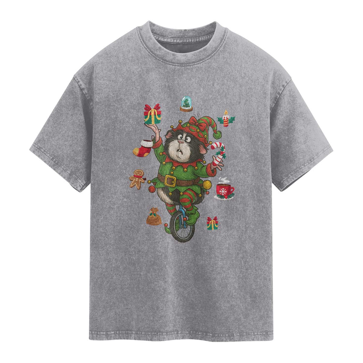 Guinea Pig Master Juggler Washed Cotton T-Shirt Funny Christmas Cavy Lover Gift