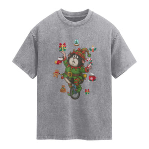 Guinea Pig Master Juggler Washed Cotton T-Shirt Funny Christmas Cavy Lover Gift