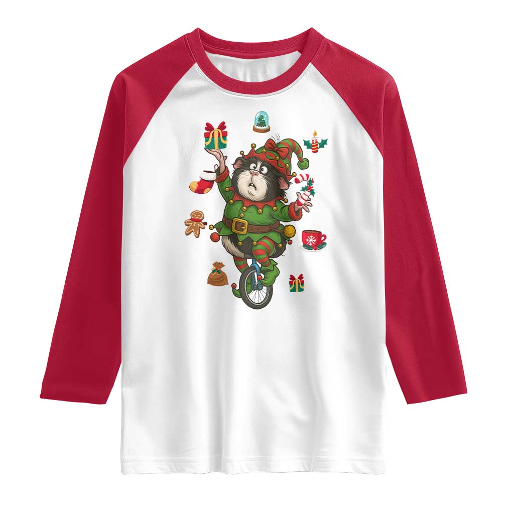 Guinea Pig Master Juggler Raglan Shirt Funny Christmas Cavy Lover Gift TS12 White Red Print Your Wear