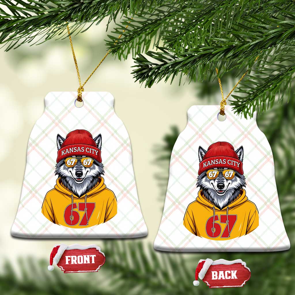 Six Seven Meme Wolf Football Fan Ceramic Ornament Gen Alpha Slang Gift TS12 Print Your Wear