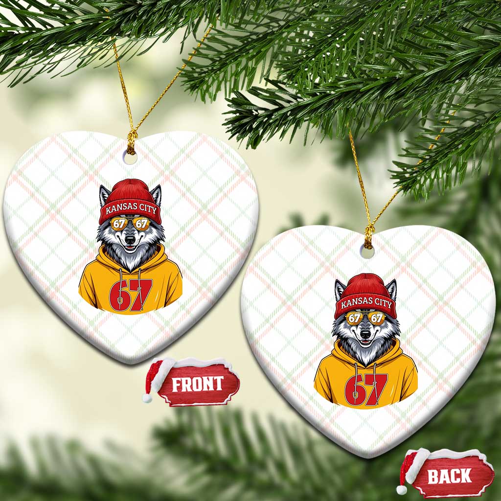 Six Seven Meme Wolf Football Fan Ceramic Ornament Gen Alpha Slang Gift TS12 Print Your Wear