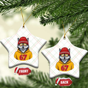 Six Seven Meme Wolf Football Fan Ceramic Ornament Gen Alpha Slang Gift TS12 Print Your Wear
