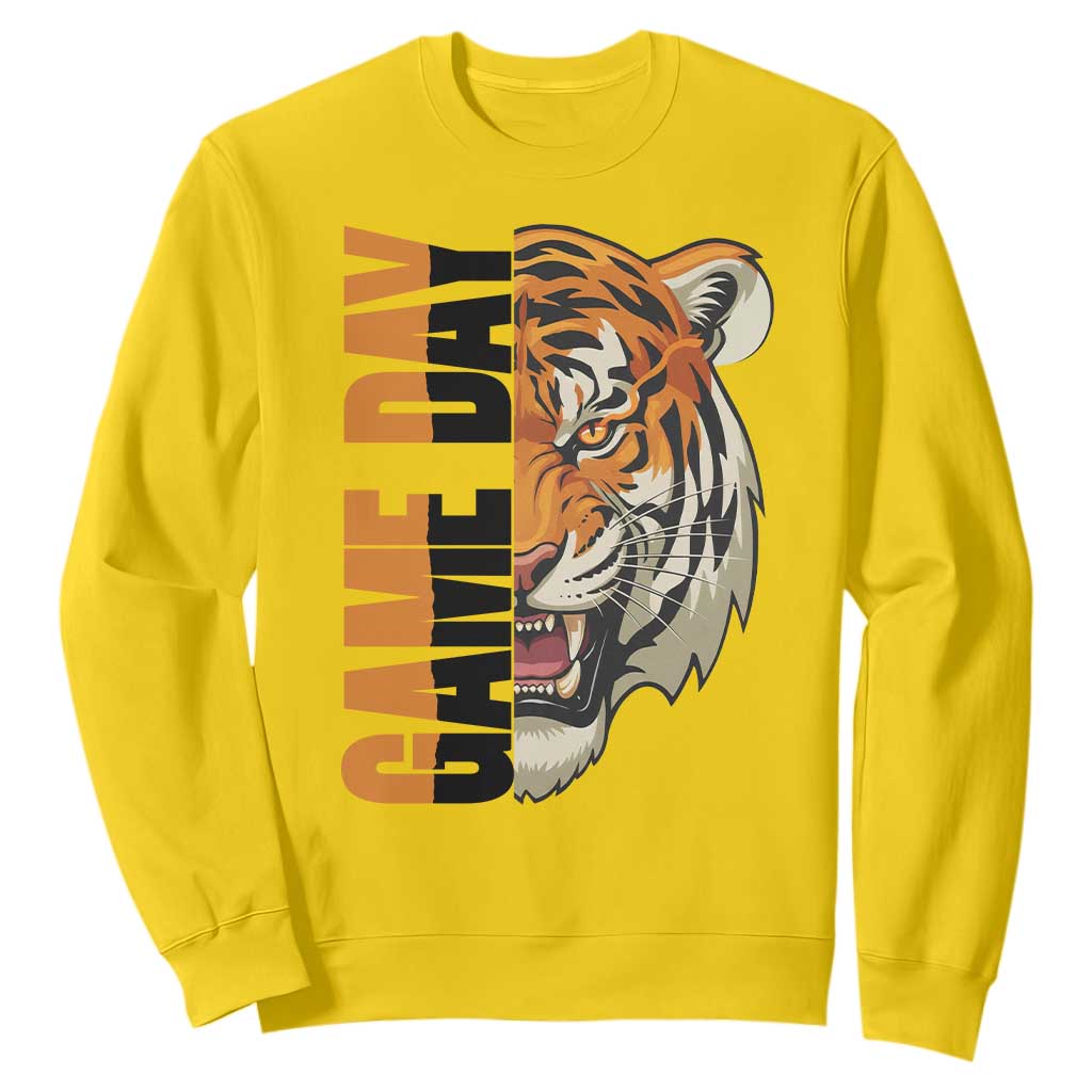 Tiger Football Lover Sweatshirt Game Day Fan Lifestyle TS12 Daisy Print Your Wear