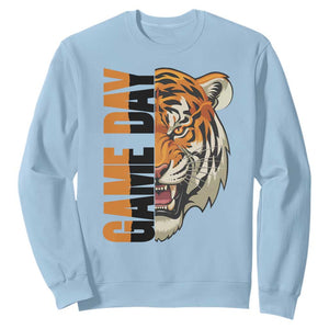 Tiger Football Lover Sweatshirt Game Day Fan Lifestyle TS12 Light Blue Print Your Wear