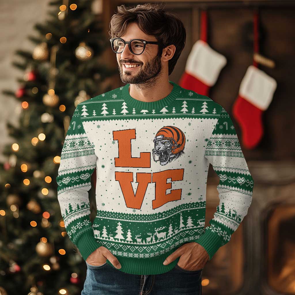 Midwest Football Pride Ugly Christmas Sweater Game Day Gift TS12 Beige Green Print Your Wear