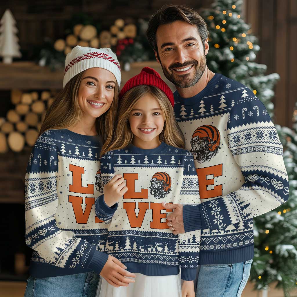 Midwest Football Pride Ugly Christmas Sweater Game Day Gift TS12 Beige Navy Print Your Wear