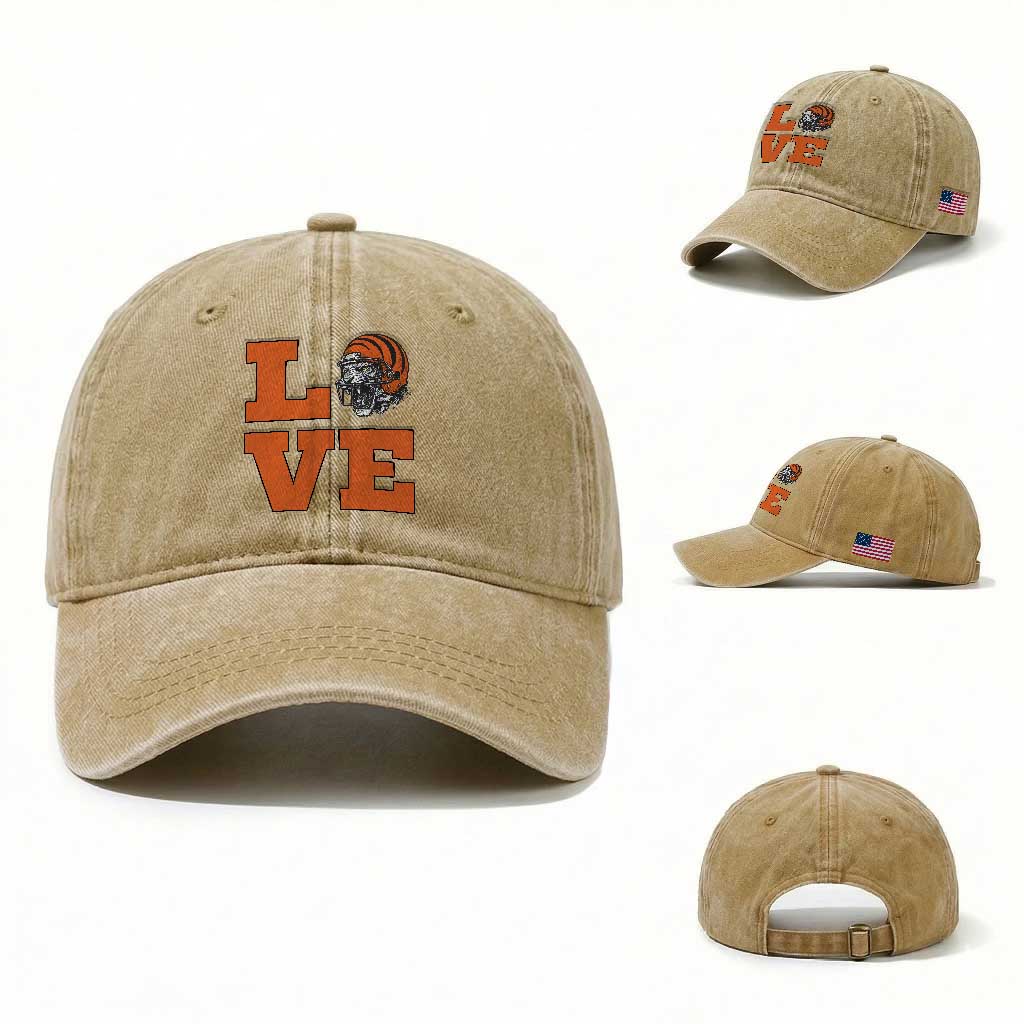 Midwest Football Pride Washed Cotton Baseball Cap Game Day Gift TS12 Washed Cap Universal Fit Khaki Print Your Wear