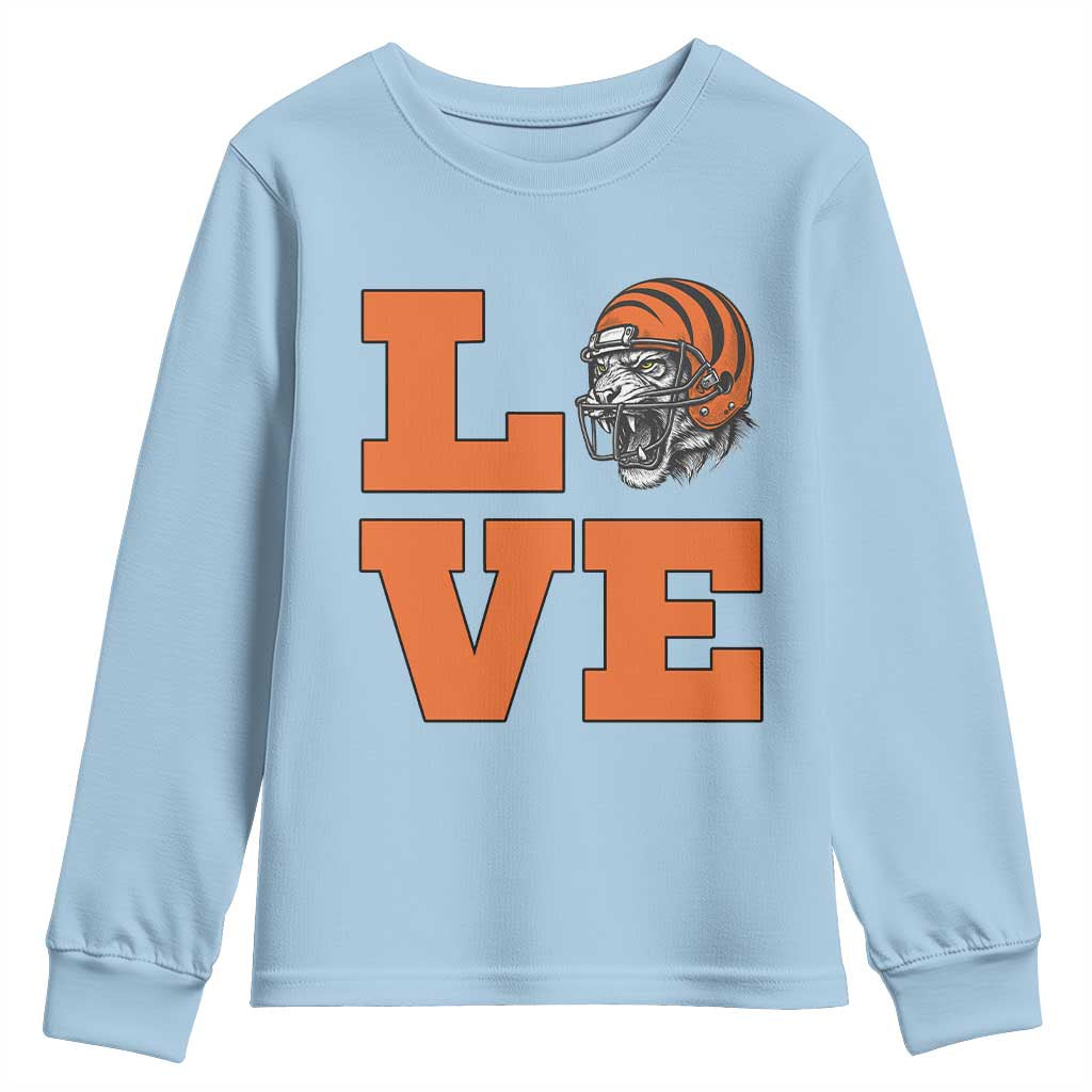 Midwest Football Pride Youth Sweatshirt Game Day Gift TS12 Light Blue Print Your Wear