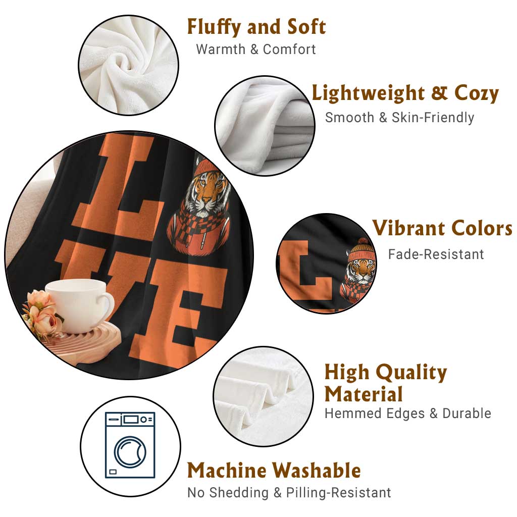 Midwest Tiger Football Pride Throw Blanket Funny Sport Lover Gift TS12 Print Your Wear