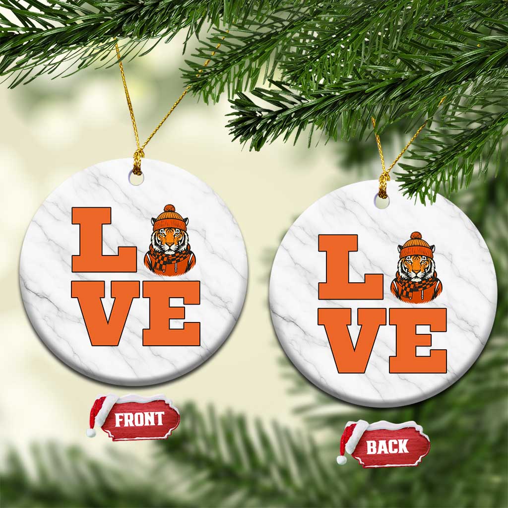 Midwest Tiger Football Pride Ceramic Ornament Funny Sport Lover Gift TS12 1pc White Marble Print Your Wear