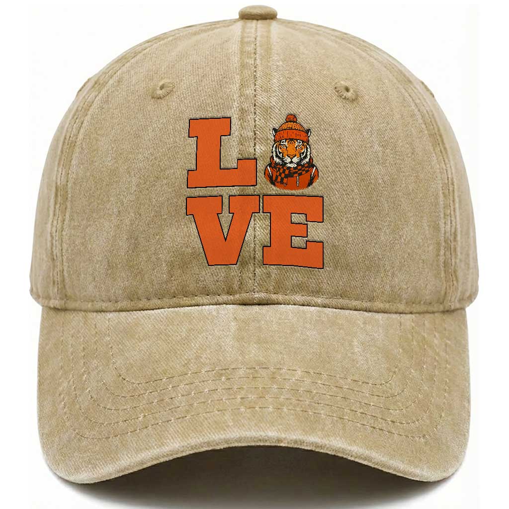 Midwest Tiger Football Pride Washed Cotton Baseball Cap Funny Sport Lover Gift TS12 Print Your Wear