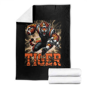Lightning Tiger Lover Throw Blanket Sport Lover Gift TS12 Black Print Your Wear