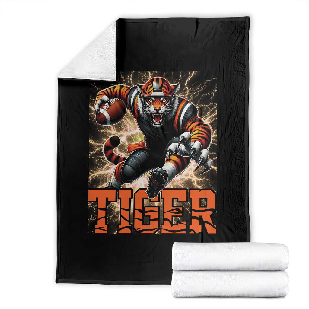 Lightning Tiger Lover Throw Blanket Sport Lover Gift TS12 Black Print Your Wear