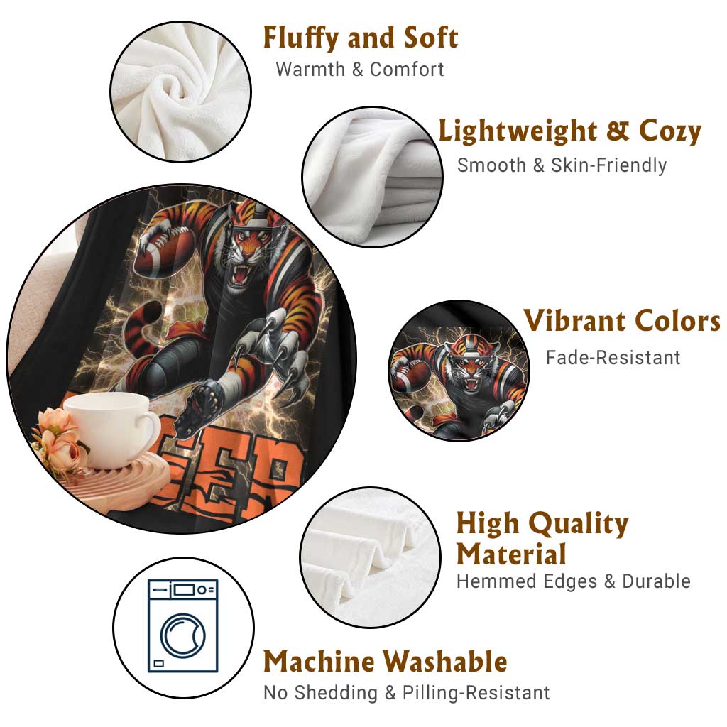 Lightning Tiger Lover Throw Blanket Sport Lover Gift TS12 Print Your Wear