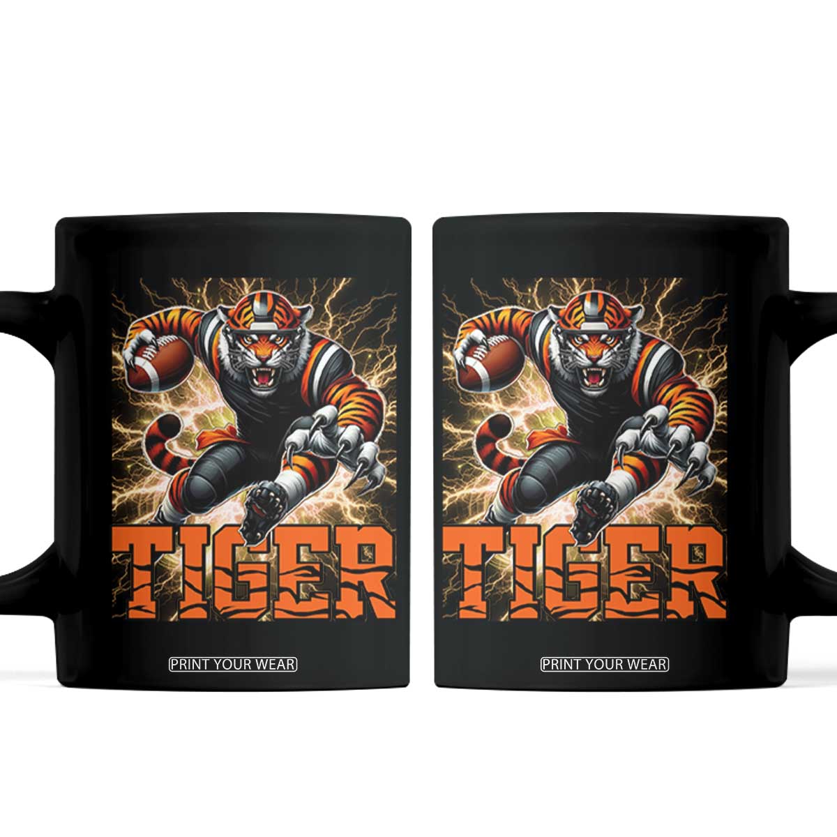 Lightning Tiger Lover Coffee Mug Sport Lover Gift TS12 Black Print Your Wear