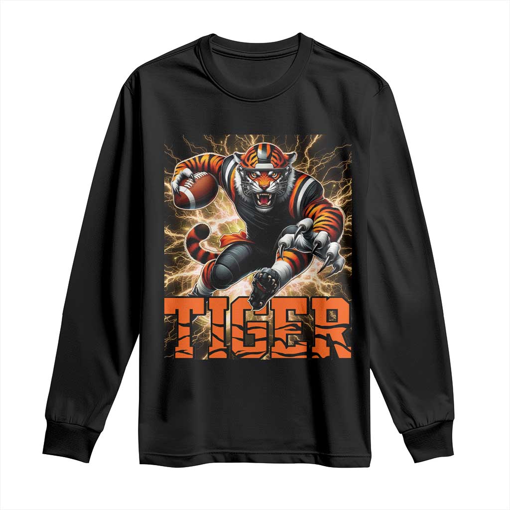 Lightning Tiger Lover Long Sleeve Shirt Sport Lover Gift TS12 Black Print Your Wear