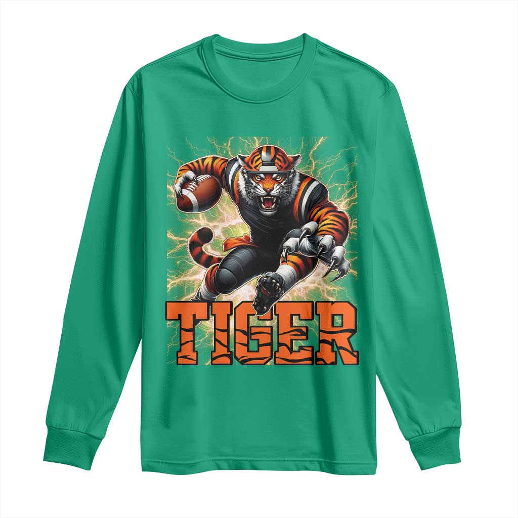 Lightning Tiger Lover Long Sleeve Shirt Sport Lover Gift TS12 Irish Green Print Your Wear