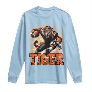 Lightning Tiger Lover Long Sleeve Shirt Sport Lover Gift TS12 Light Blue Print Your Wear