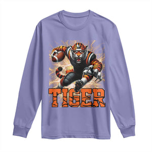 Lightning Tiger Lover Long Sleeve Shirt Sport Lover Gift TS12 Violet Print Your Wear