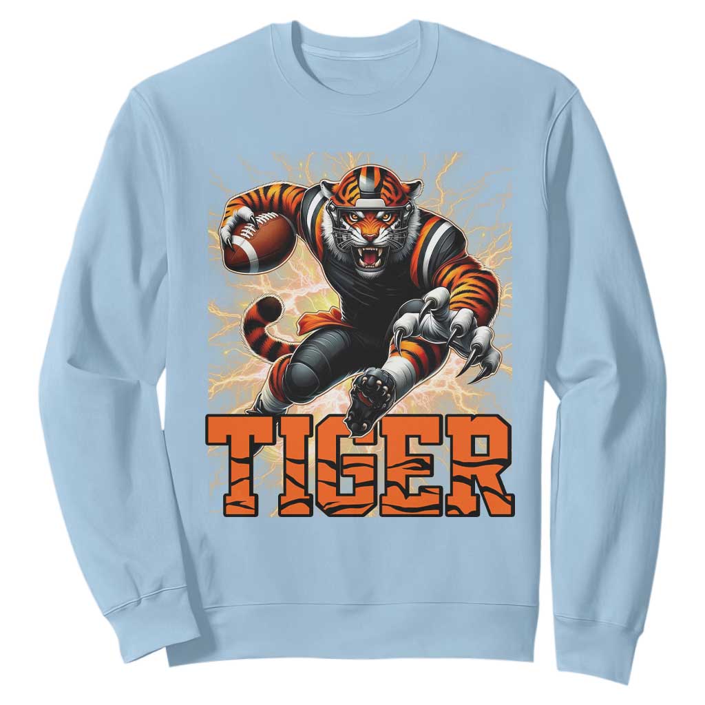 Lightning Tiger Lover Sweatshirt Sport Lover Gift TS12 Light Blue Print Your Wear