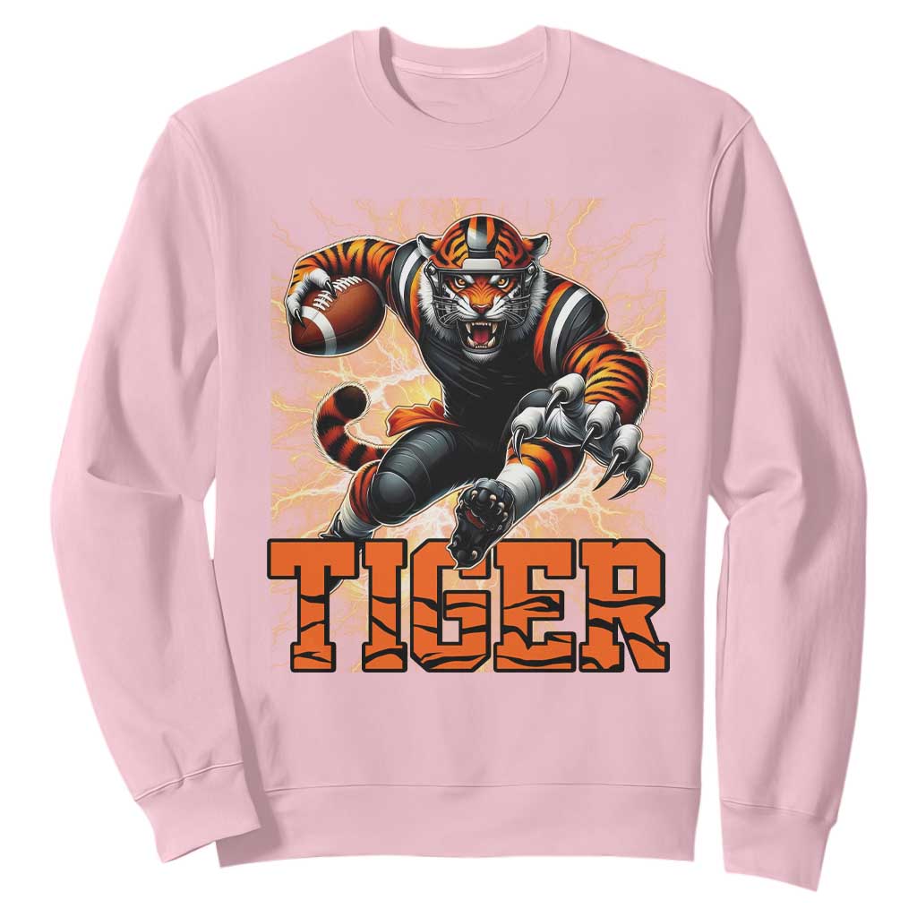 Lightning Tiger Lover Sweatshirt Sport Lover Gift TS12 Light Pink Print Your Wear