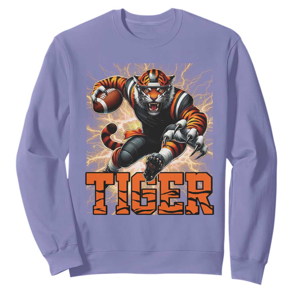 Lightning Tiger Lover Sweatshirt Sport Lover Gift TS12 Violet Print Your Wear